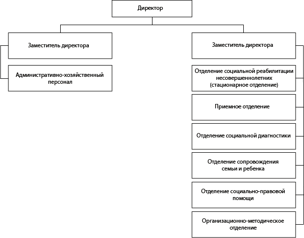 Структура ГБУ «Социально-реабилитационный центр для несовершеннолетних «Улыбка» Автозаводского района г. Нижнего Новгорода»