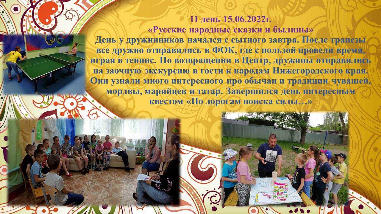 Дневник лагеря. 11 день. 15.06.2022г.