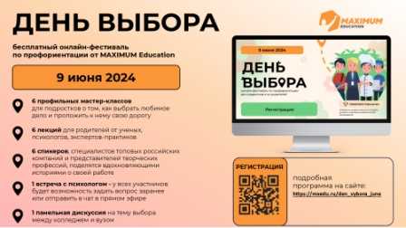 Онлайн-фестиваль по профориентации «День Выбора»