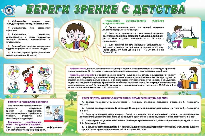 Береги зрение с детства!