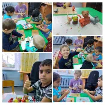 занятие по лепка