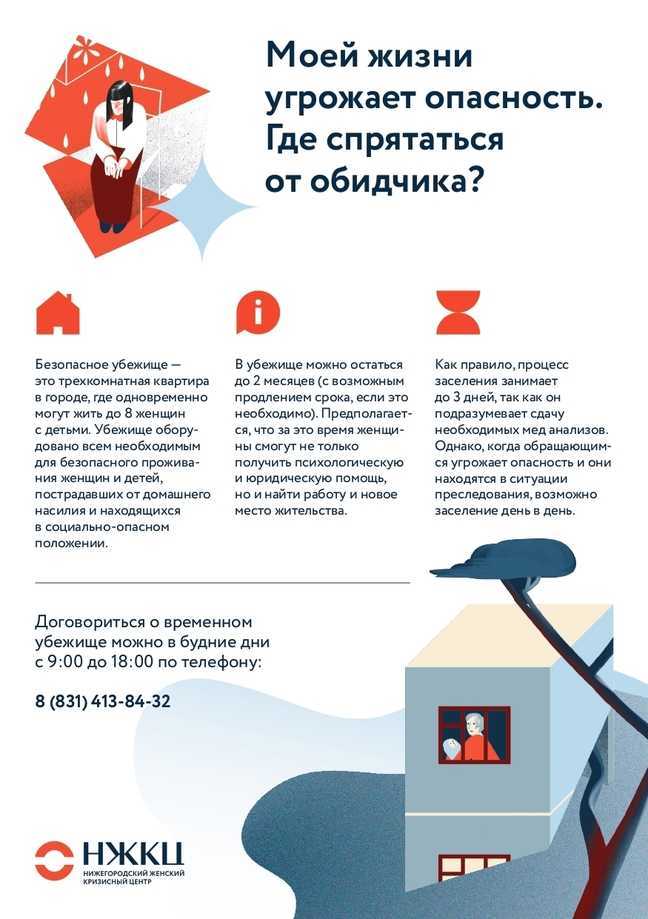 Предоставление убежища для женщин и детей, пострадавших от домашнего насилия.