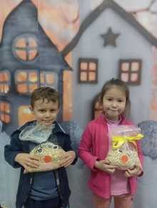 Снеговички из крупы 