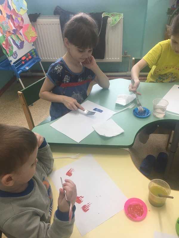 Рисование вилкой
