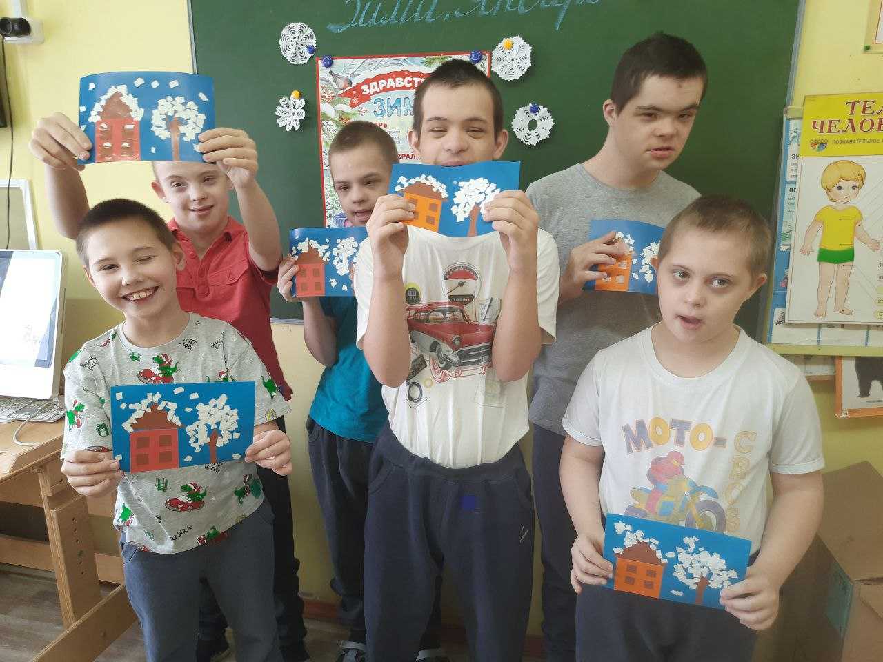 Зимняя аппликация.